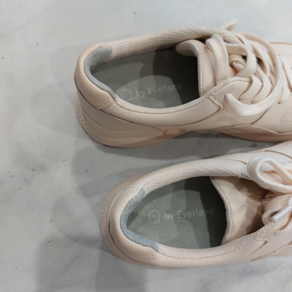 Everlane Leather Tread Sneakers The Trainer Pale Pink - Picture 4 of 8